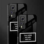 your nudes are safe with me black glass case for vivo y53s image-2