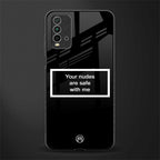 your nudes are safe with me black glass case for redmi 9 power image
