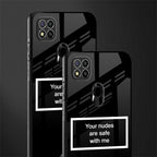your nudes are safe with me black glass case for redmi 9c image-2