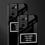 your nudes are safe with me black glass case for mi 11x 5g image-2