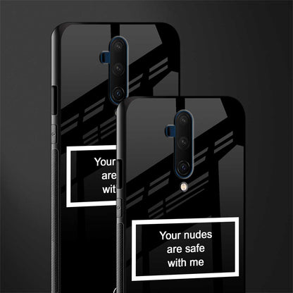 your nudes are safe with me black glass case for oneplus 7t pro image-2