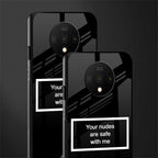 your nudes are safe with me black glass case for oneplus 7t image-2