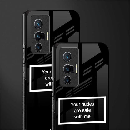 your nudes are safe with me black glass case for vivo x70 image-2