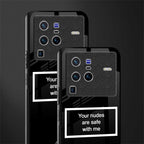 your nudes are safe with me black glass case for vivo x80 pro 5g image-2
