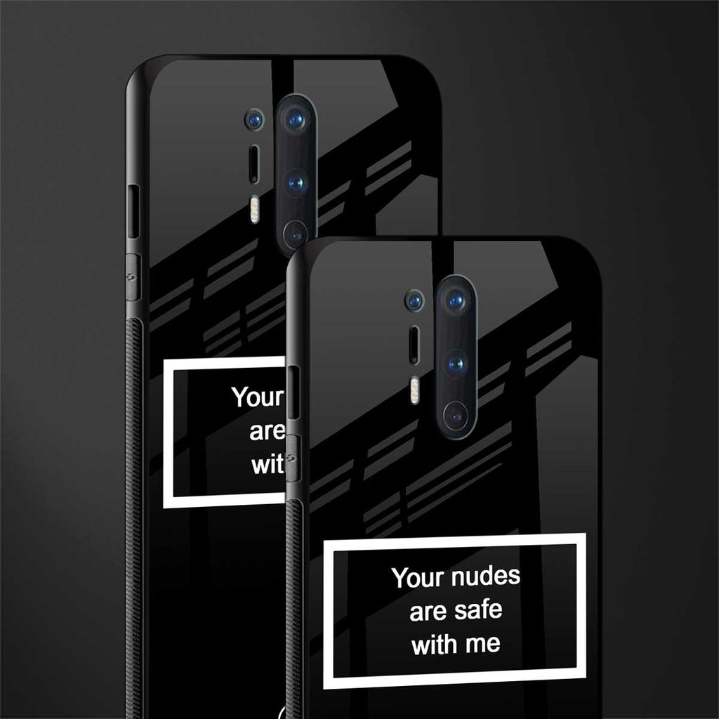 your nudes are safe with me black glass case for oneplus 8 pro image-2