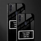 your nudes are safe with me black glass case for samsung a11 image-2