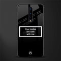your nudes are safe with me black glass case for oneplus 8 image