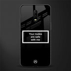 your nudes are safe with me black glass case for oneplus 6t image