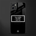 your nudes are safe with me black back phone cover | glass case for vivo y72