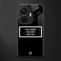 your nudes are safe with me black back phone cover | glass case for vivo t1 44w 4g