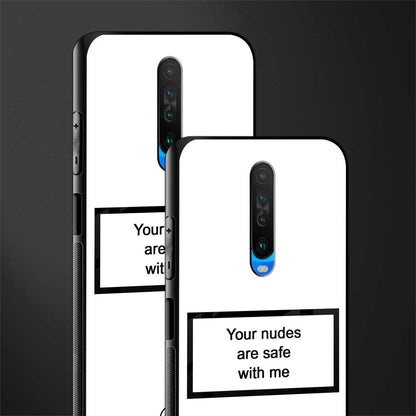 your nudes are safe with me white glass case for poco x2 image-2