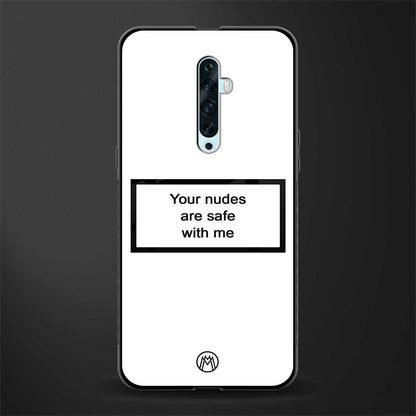 your nudes are safe with me white glass case for oppo reno 2z image