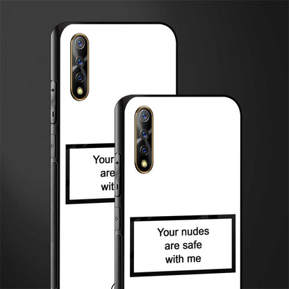your nudes are safe with me white glass case for vivo s1 image-2