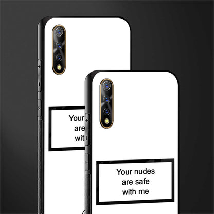your nudes are safe with me white glass case for vivo z1x image-2