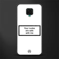 your nudes are safe with me white glass case for redmi note 9 pro image
