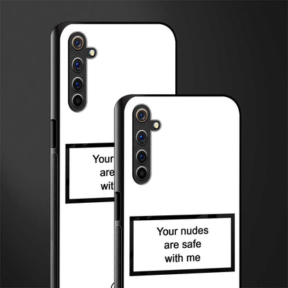 your nudes are safe with me white glass case for realme 6 pro image-2