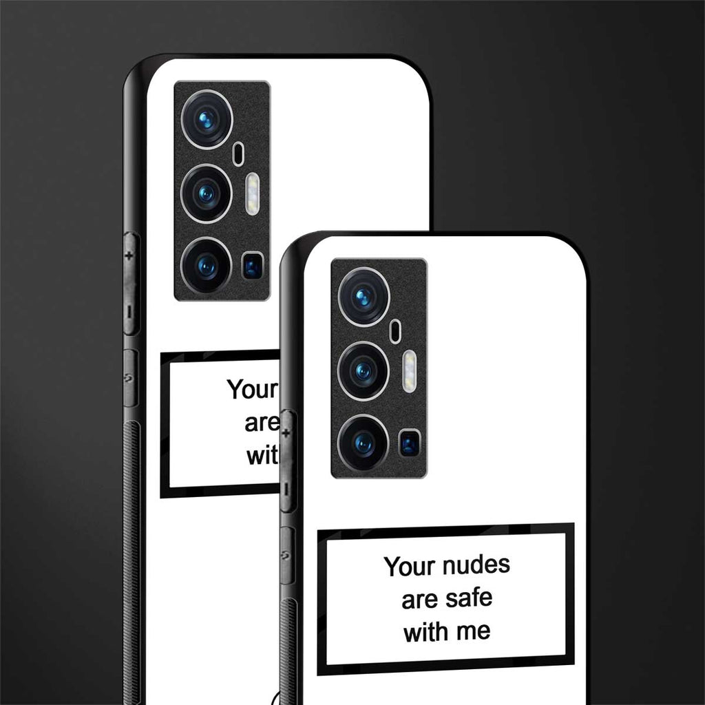 your nudes are safe with me white glass case for vivo x70 pro plus image-2
