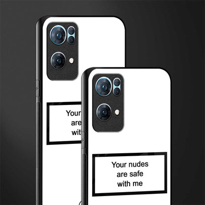 your nudes are safe with me white glass case for oppo reno7 pro 5g image-2