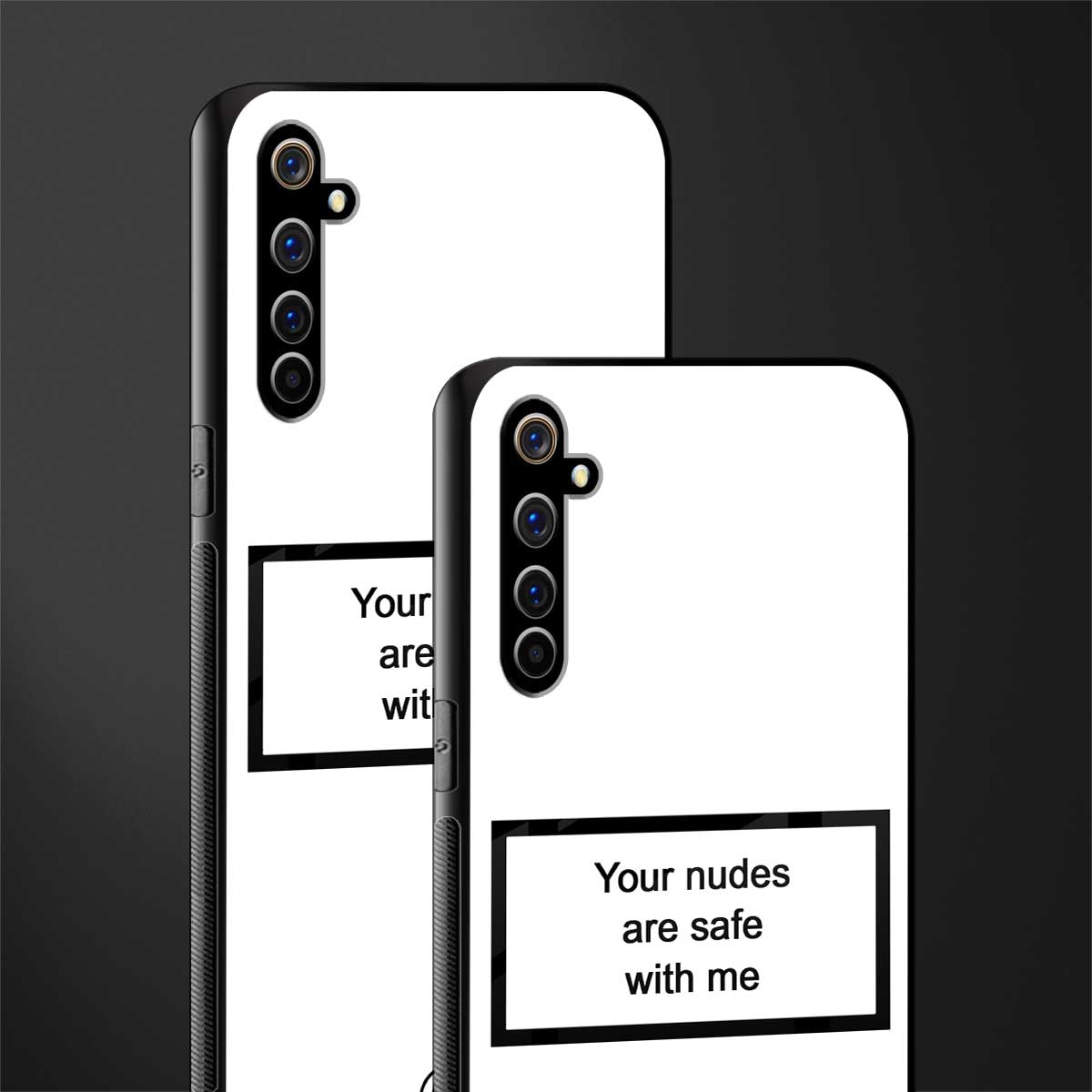 your nudes are safe with me white glass case for realme x50 pro image-2