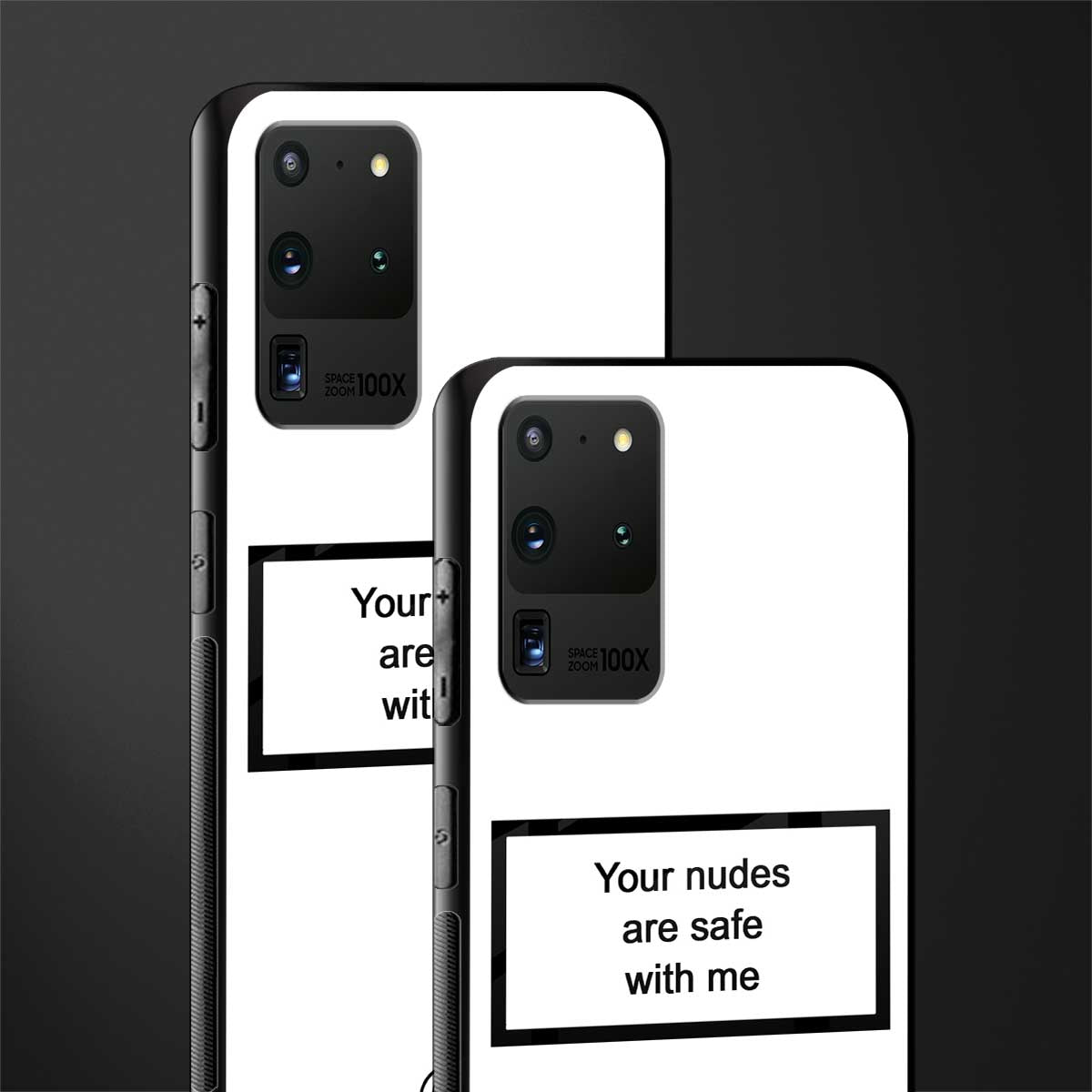 your nudes are safe with me white glass case for samsung galaxy s20 ultra image-2