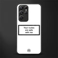 your nudes are safe with me white glass case for samsung galaxy s22 ultra 5g image