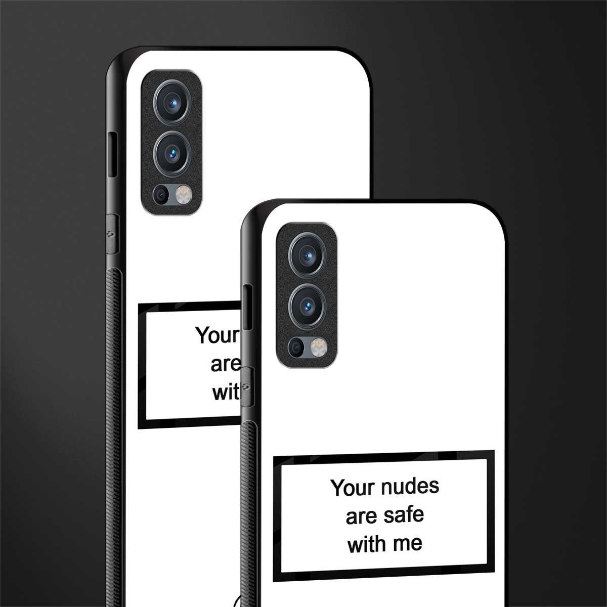 your nudes are safe with me white glass case for oneplus nord 2 5g image-2