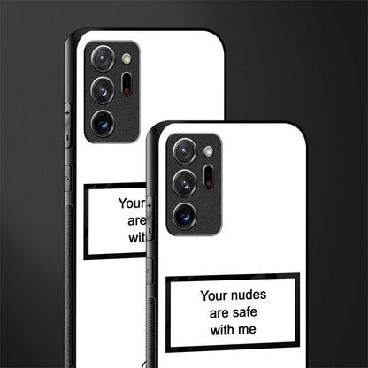 your nudes are safe with me white glass case for samsung galaxy note 20 ultra 5g image-2