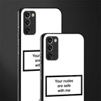 your nudes are safe with me white glass case for samsung galaxy note 20 image-2