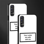 your nudes are safe with me white glass case for realme 7 image-2