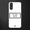 your nudes are safe with me white glass case for realme 7 image