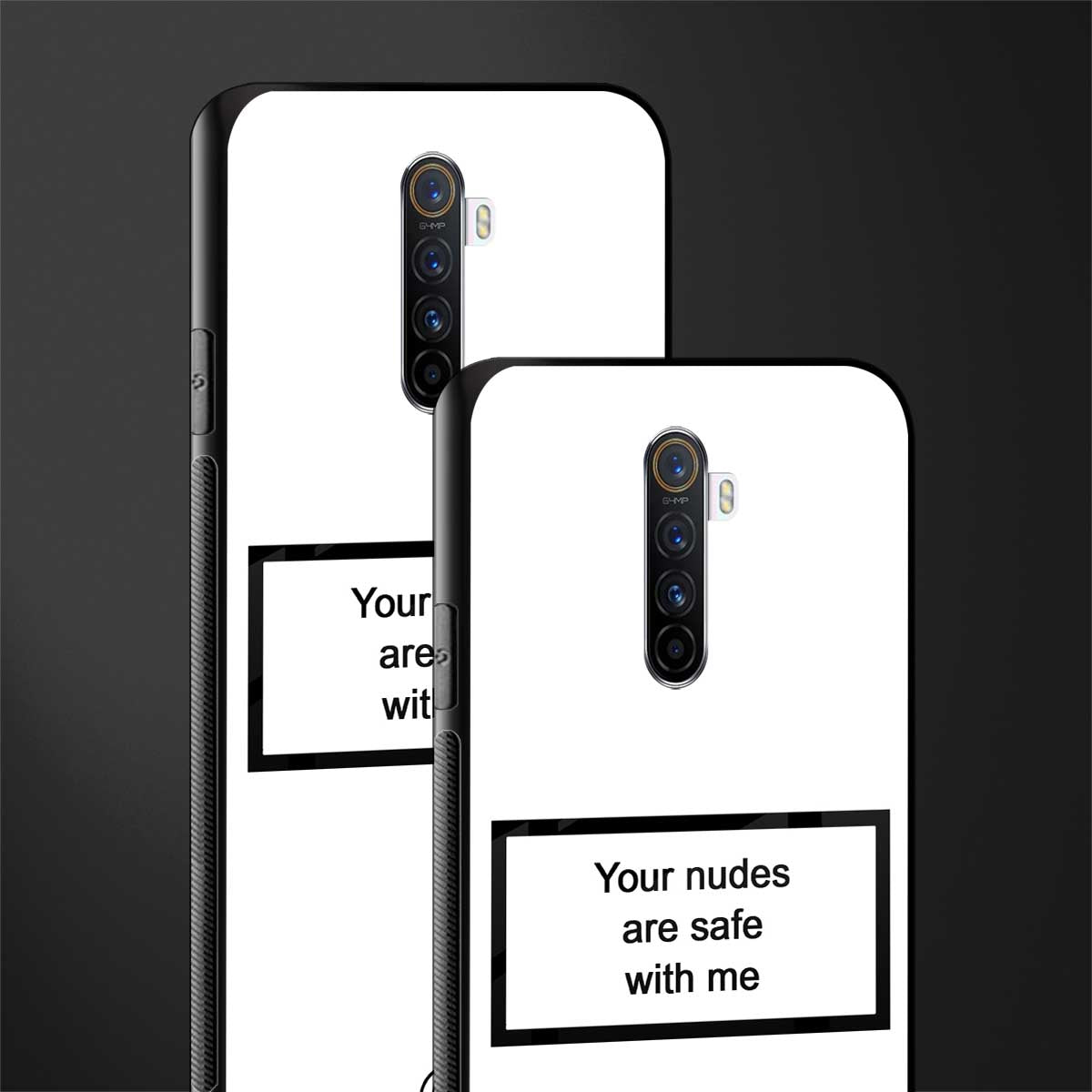 your nudes are safe with me white glass case for realme x2 pro image-2