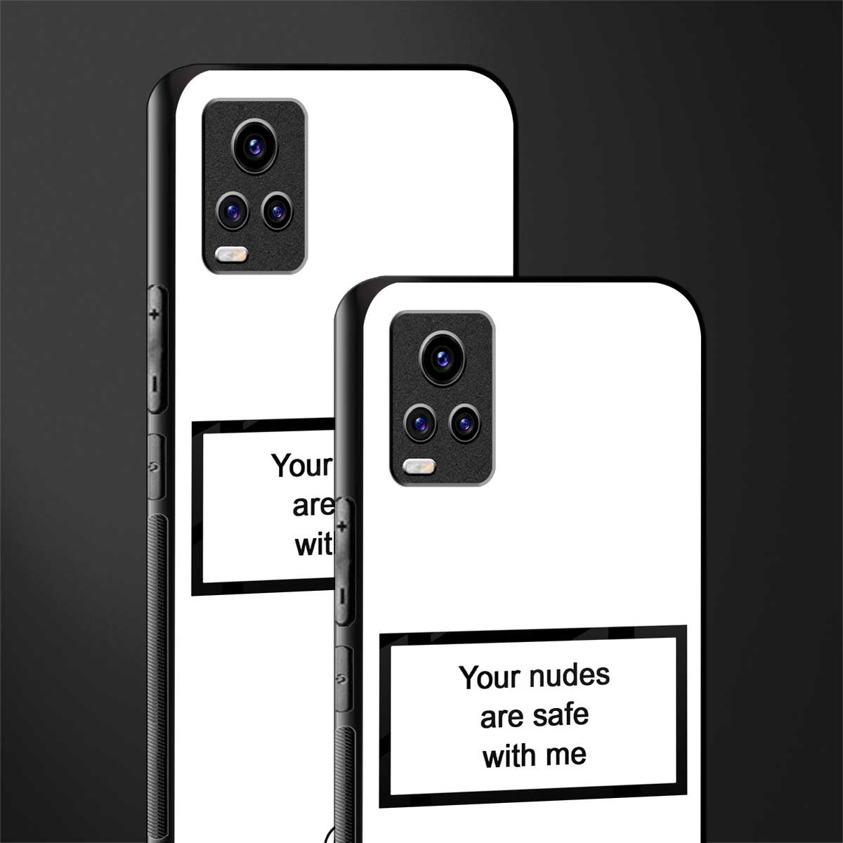 your nudes are safe with me white glass case for vivo v20 image-2