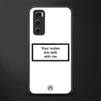 your nudes are safe with me white glass case for vivo v20 se image