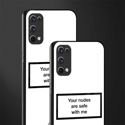 your nudes are safe with me white glass case for realme x7 pro image-2