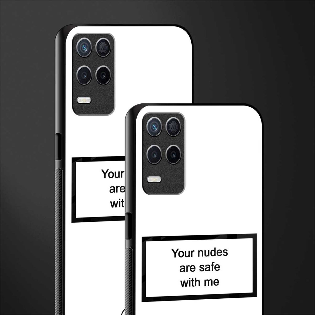 your nudes are safe with me white glass case for realme 8 5g image-2