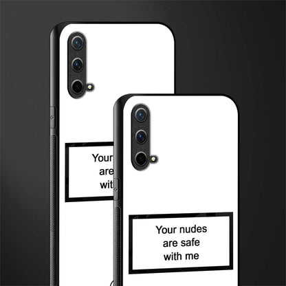 your nudes are safe with me white glass case for oneplus nord ce 5g image-2