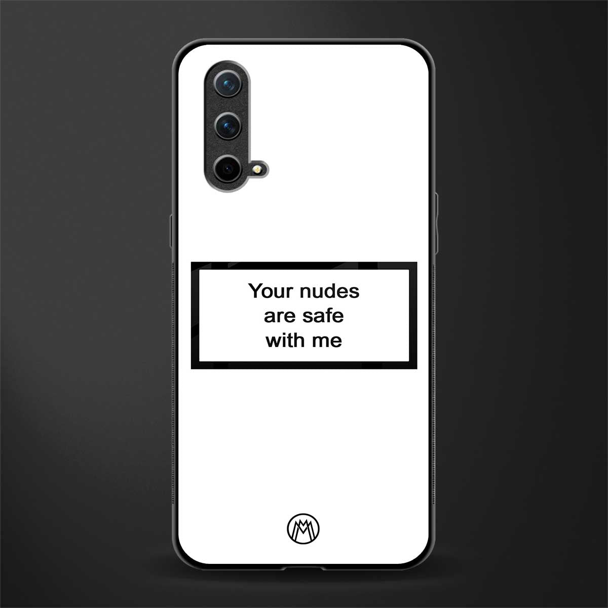 your nudes are safe with me white glass case for oneplus nord ce 5g image