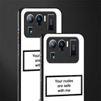 your nudes are safe with me white glass case for mi 11 ultra 5g image-2