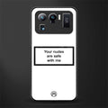 your nudes are safe with me white glass case for mi 11 ultra 5g image