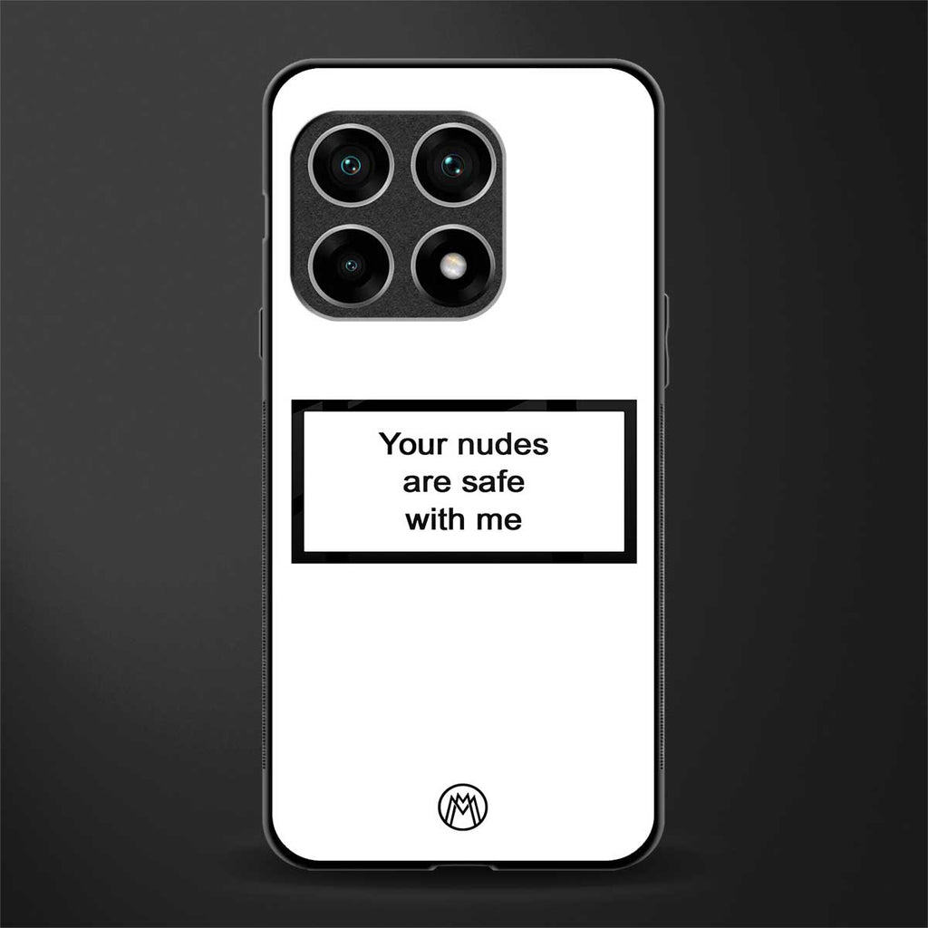your nudes are safe with me white glass case for oneplus 10 pro 5g image