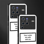 your nudes are safe with me white glass case for vivo x80 pro 5g image-2