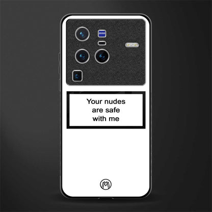 your nudes are safe with me white glass case for vivo x80 pro 5g image