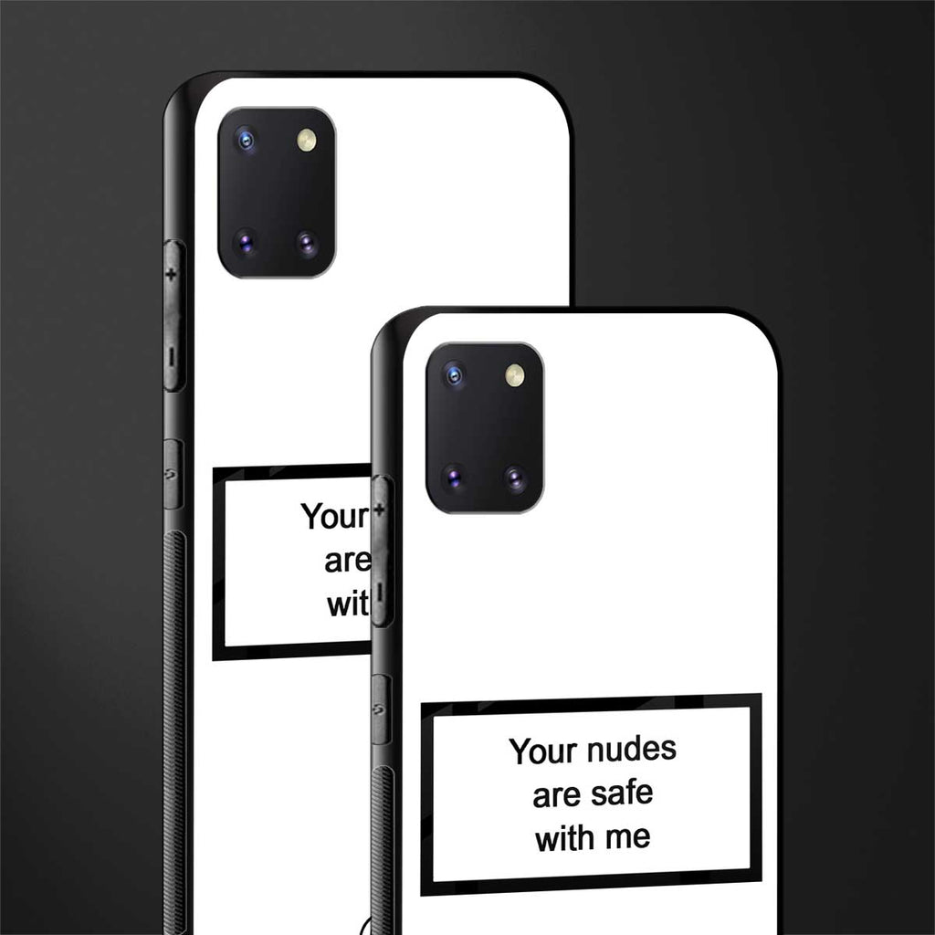 your nudes are safe with me white glass case for samsung a81 image-2