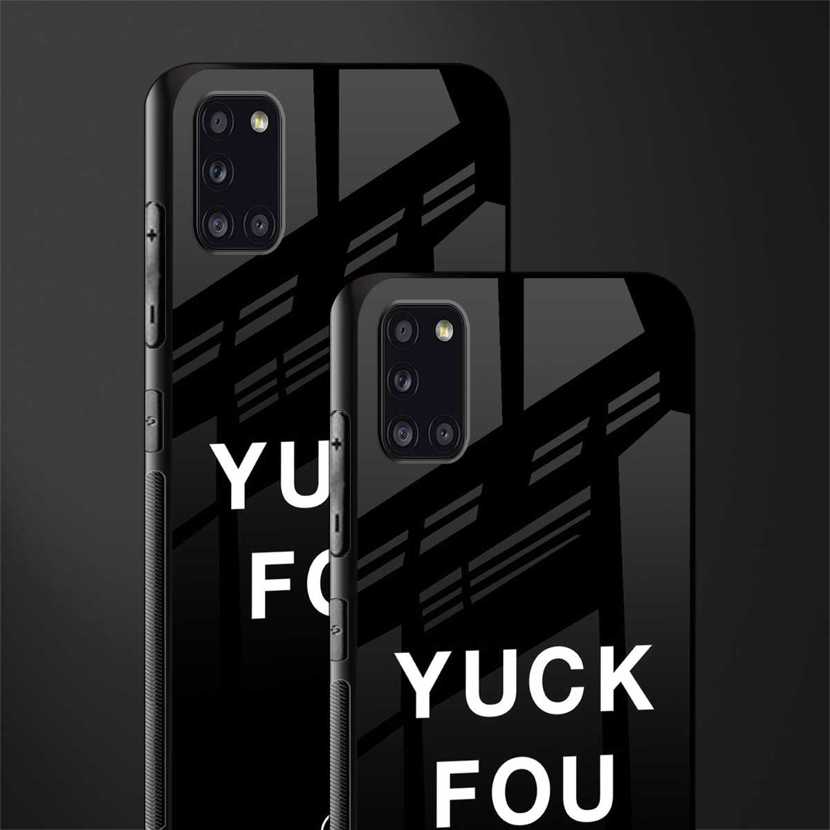 yuck fou glass case for samsung galaxy a31 image-2