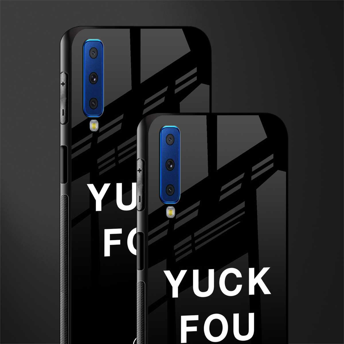 yuck fou glass case for samsung galaxy a7 2018 image-2