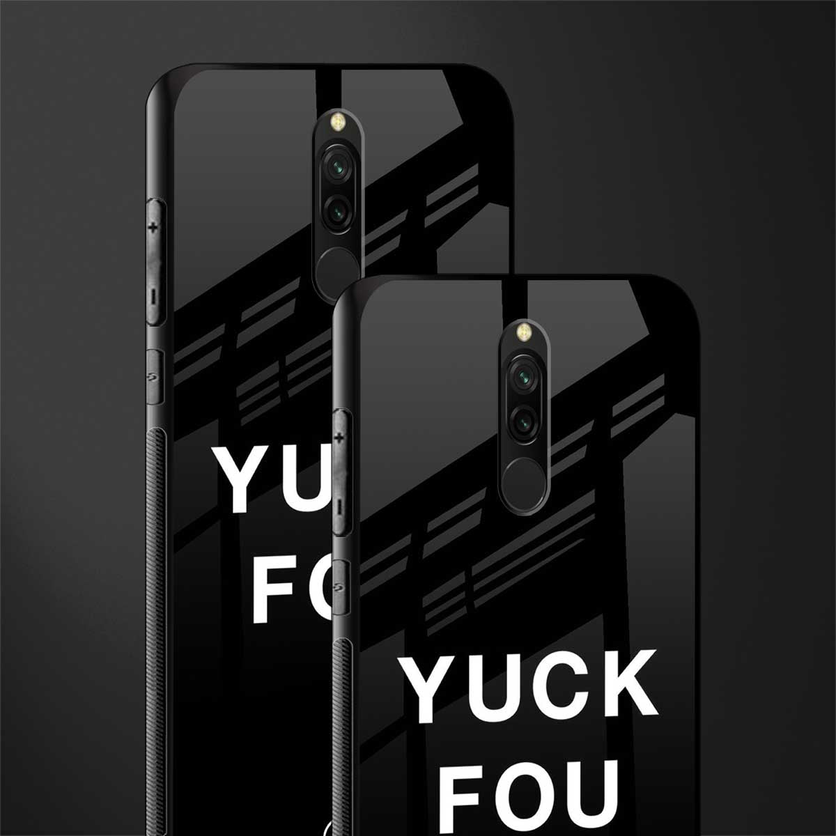 yuck fou glass case for redmi 8 image-2