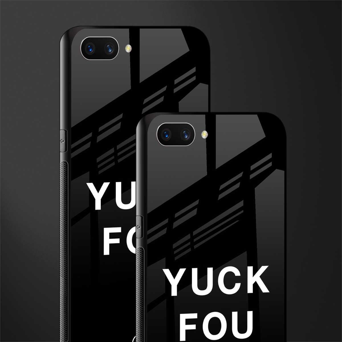 yuck fou glass case for oppo a3s image-2