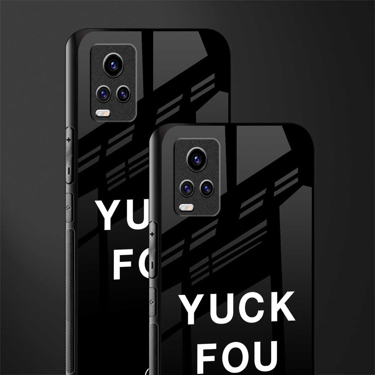 yuck fou back phone cover | glass case for vivo y73