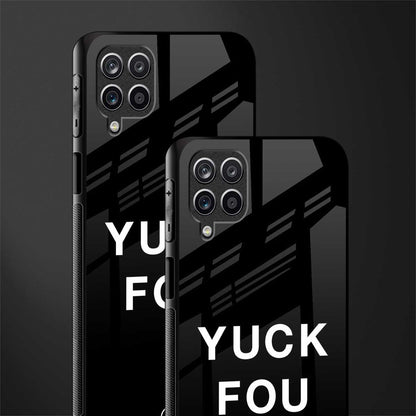 yuck fou back phone cover | glass case for samsung galaxy a22 4g