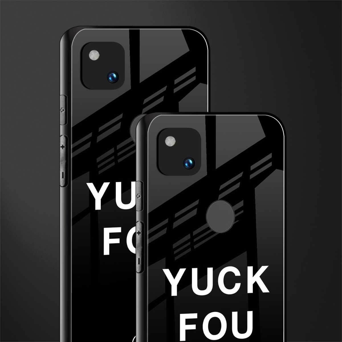 yuck fou back phone cover | glass case for google pixel 4a 4g